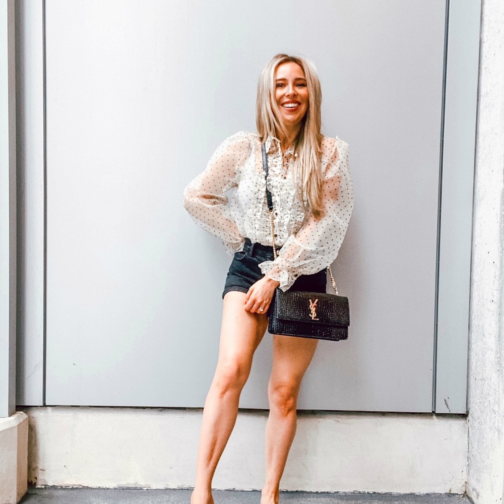 Sheer puff shirt!